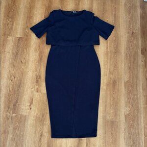 Boohoo Navy Midi‎ Dress